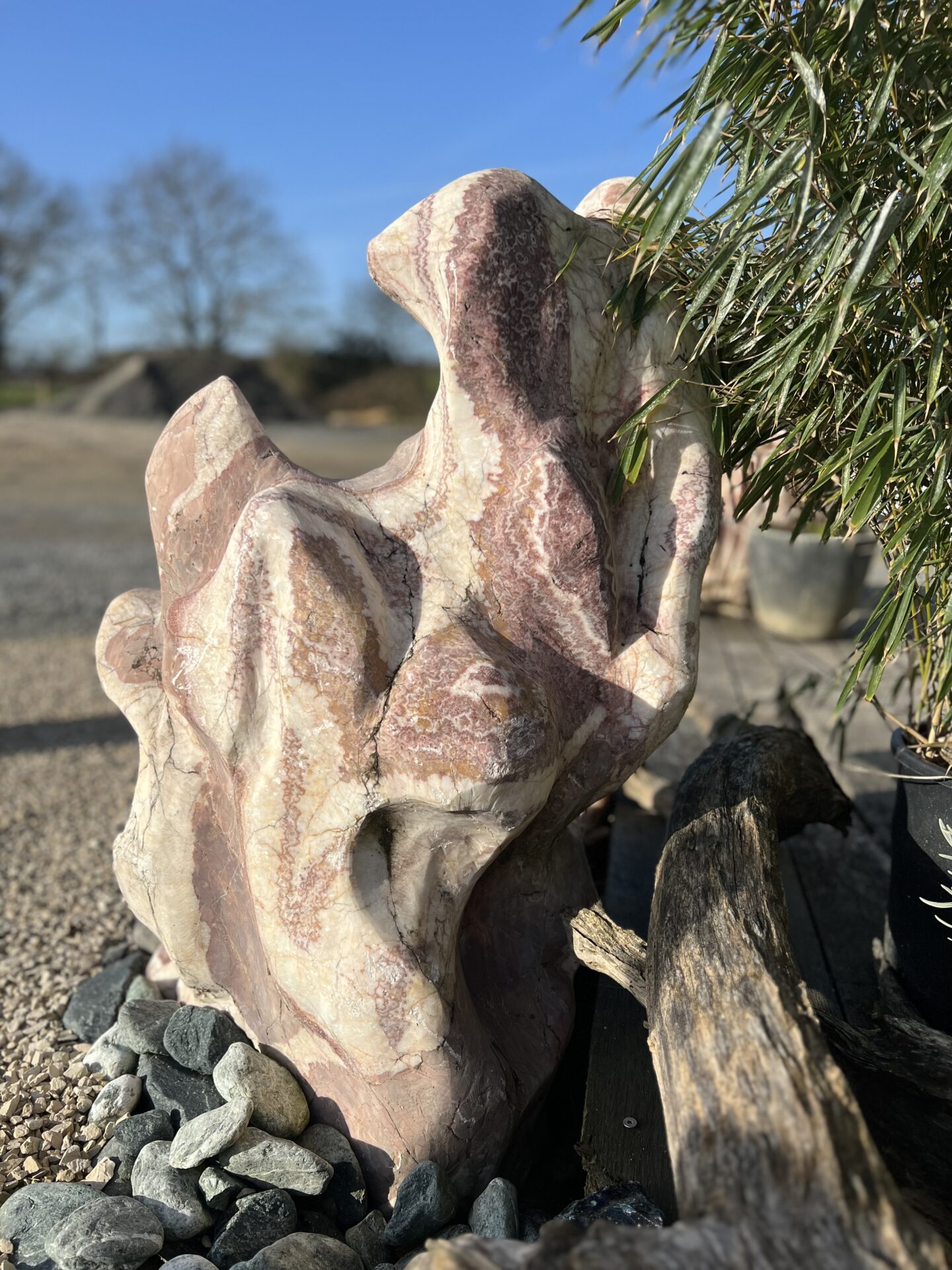 MONOLITHE MARBRE ROSE ET BLANC | Pièce unique – Image 3